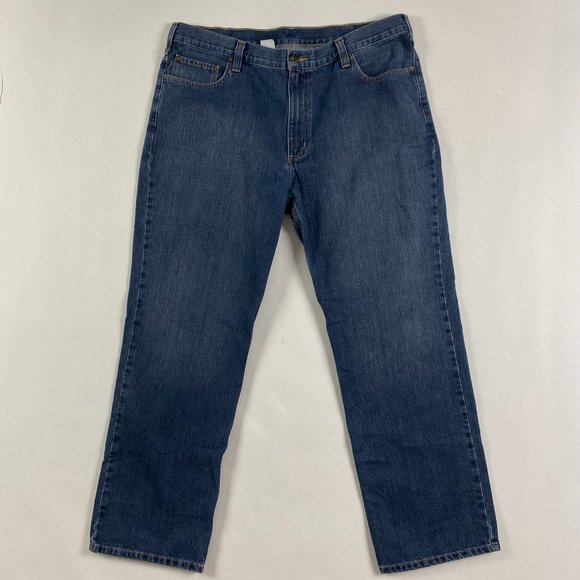 Carhartt Jeans Mens 39 x 32 Cotton Blue - Picture 1 of 11